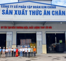 Liên minh HTX Quảng Trị & Hải Dương thăm Nhà máy sản xuất thức ăn chăn nuôi Kim Chính