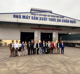 Đoàn công tác Dự án chăn nuôi vịt biển tỉnh Thái Bình thăm Công ty Cổ phần Tập đoàn Kim Chính