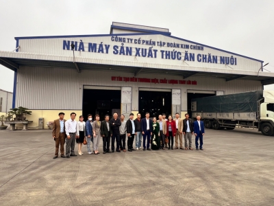 Đoàn công tác Dự án chăn nuôi vịt biển tỉnh Thái Bình thăm Công ty Cổ phần Tập đoàn Kim Chính