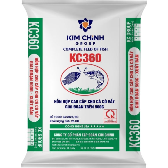 DINH DƯỠNG CAO CẤP CHO CÁ CÓ VẢY GIAI ĐOẠN TRÊN 500G